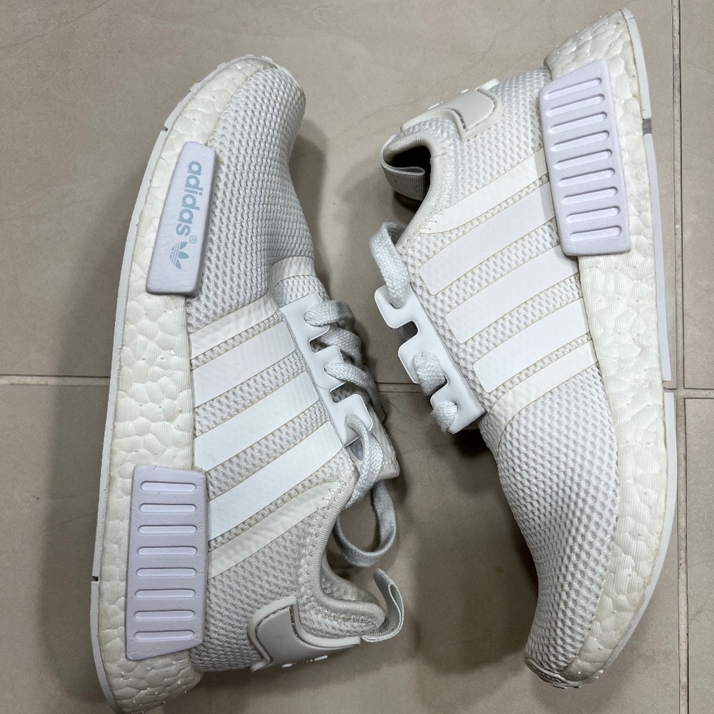 Adidas all white NMDs